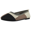 Multi Brown Size 7 SOBEYO Ballet Flats Comfort Soft-Sole Breathable Sweater Fabric Lightweight Round Toe