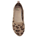 Leopard Brown Size 7 SOBEYO Ballet Flats Comfort Soft-Sole Breathable Sweater Fabric Lightweight Round Toe