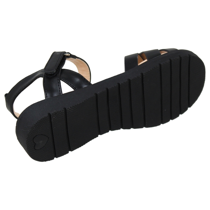 SOBEYO Girls Strappy Open Toe Flatform Slip On Cute Ankle Strap