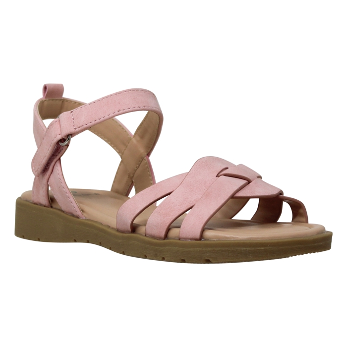 SOBEYO Girls Strappy Open Toe Flatform Slip On Cute Ankle Strap