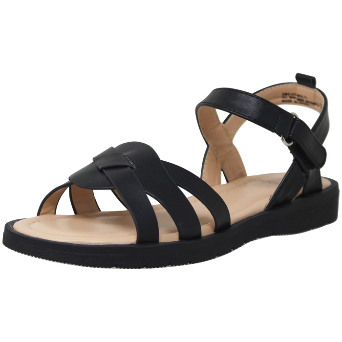 SOBEYO Girls Strappy Open Toe Flatform Slip On Cute Ankle Strap