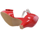 Red 11 Little Kid 	Kids Dress Shoes Rhinestone Bow Accent Kitten Heel Glitter Sandals 