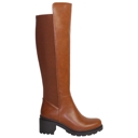  SOBEYO Knee High Boots Chunky Heels Elastics Side Zipper Closure