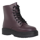 Burgundy Size 11 Women's Chunky Platform Lace-up Booties