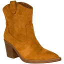 Tan Suede Size 6.5 Women's Western Ankle Booties Stitched Cowboy