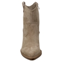 Taupe Suede Size 7 Women's Western Ankle Booties Stitched Cowboy