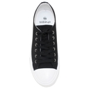 Black Size 5 SOBEYO Women's Sneakers Canvas Lace-Up Low Top Memory Foam Cushion