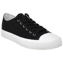 Black Size 7 SOBEYO Women's Sneakers Canvas Lace-Up Low Top Memory Foam Cushion