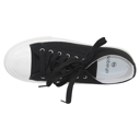 Black Size 7 SOBEYO Women's Sneakers Canvas Lace-Up Low Top Memory Foam Cushion