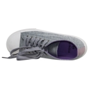 Gray Size 5 SOBEYO Women's Sneakers Canvas Lace-Up Low Top Memory Foam Cushion