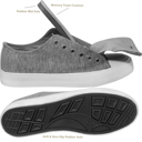 Gray Size 7 SOBEYO Women's Sneakers Canvas Lace-Up Low Top Memory Foam Cushion