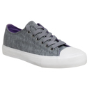 Gray Size 9 SOBEYO Women's Sneakers Canvas Lace-Up Low Top Memory Foam Cushion