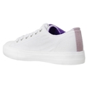 White Size 5 SOBEYO Women's Sneakers Canvas Lace-Up Low Top Memory Foam Cushion