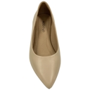 Beige Leather Size 10 SOBEYO Genuine Leather Pointed Toe Flats Memory Foam Cushion