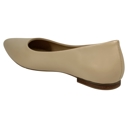 Beige Leather Size 5 SOBEYO Genuine Leather Pointed Toe Flats Memory Foam Cushion
