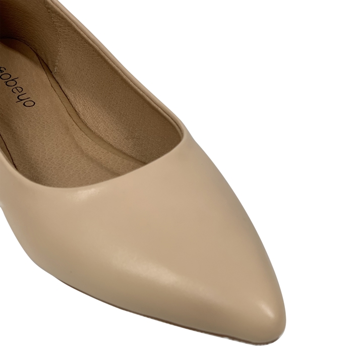 SOBEYO Genuine Leather Pointed Toe Flats Memory Foam Cushion