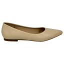 Beige Leather Size 6 SOBEYO Genuine Leather Pointed Toe Flats Memory Foam Cushion