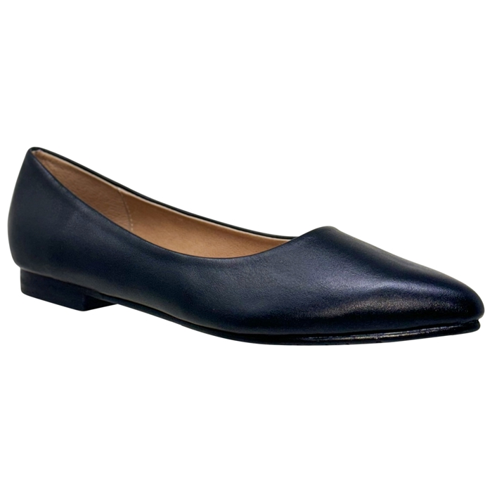SOBEYO Genuine Leather Pointed Toe Flats Memory Foam Cushion