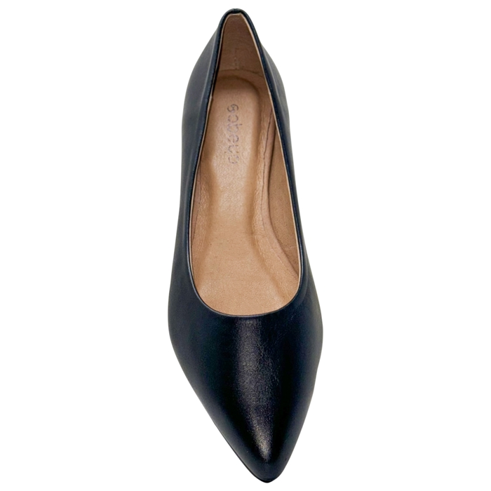 SOBEYO Genuine Leather Pointed Toe Flats Memory Foam Cushion