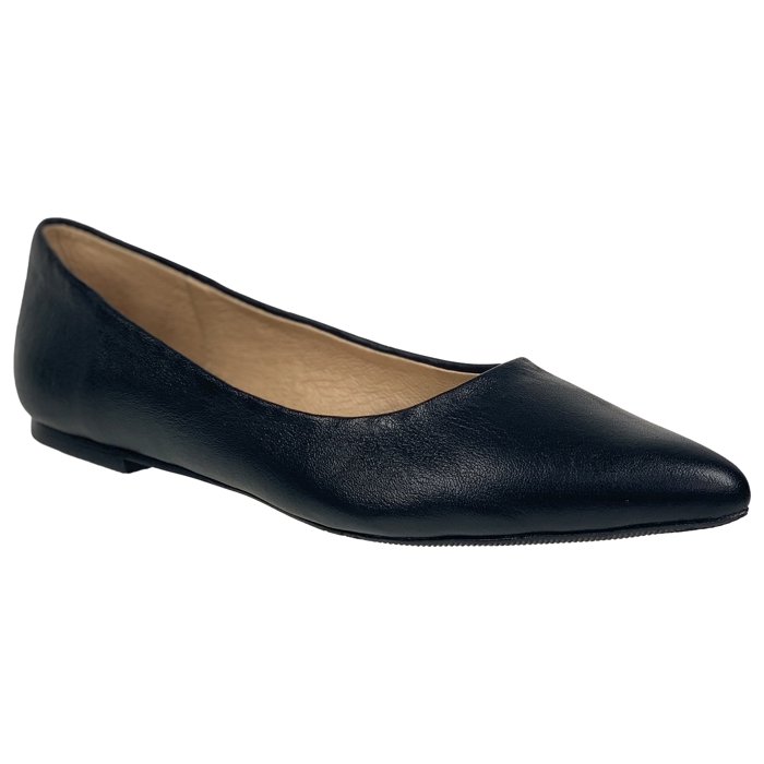 SOBEYO Genuine Leather Pointed Toe Flats Memory Foam Cushion