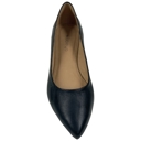 Black Leather One Size 5 SOBEYO Genuine Leather Pointed Toe Flats Memory Foam Cushion