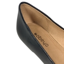 Black Leather One Size 9 SOBEYO Genuine Leather Pointed Toe Flats Memory Foam Cushion