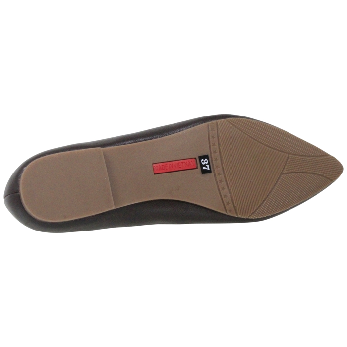 SOBEYO Genuine Leather Pointed Toe Flats Memory Foam Cushion