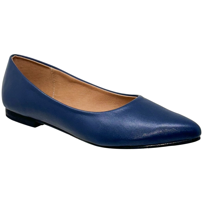SOBEYO Genuine Leather Pointed Toe Flats Memory Foam Cushion