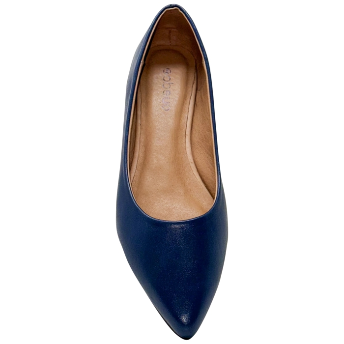 SOBEYO Genuine Leather Pointed Toe Flats Memory Foam Cushion