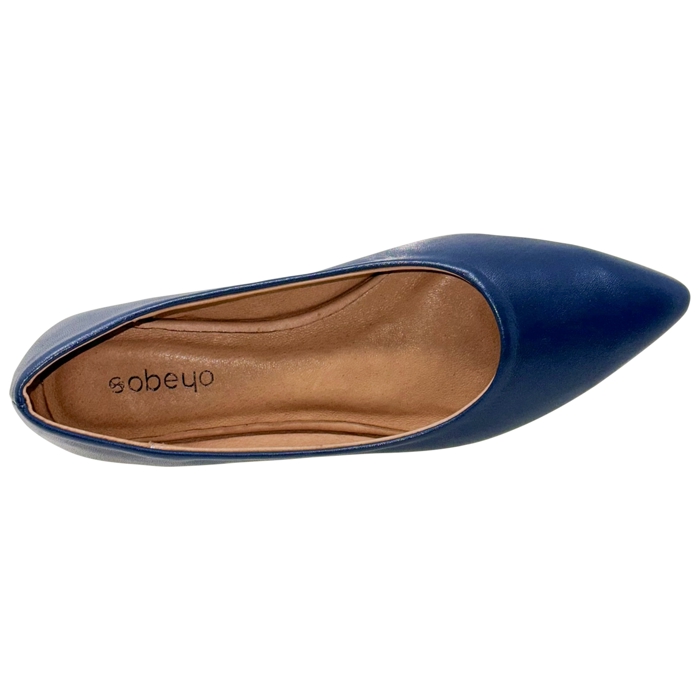 SOBEYO Genuine Leather Pointed Toe Flats Memory Foam Cushion