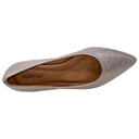 Pewter Leather Size 10 SOBEYO Genuine Leather Pointed Toe Flats Memory Foam Cushion