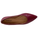 Red Leather Size 6 SOBEYO Genuine Leather Pointed Toe Flats Memory Foam Cushion