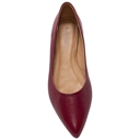 Red Leather Size 9 SOBEYO Genuine Leather Pointed Toe Flats Memory Foam Cushion
