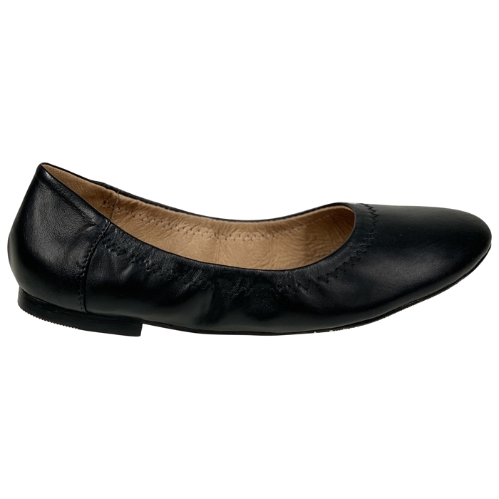 SOBEYO Genuine Leather  Ballet Flats Round Toe Elastic