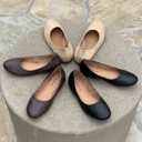  SOBEYO Genuine Leather  Ballet Flats Round Toe Elastic