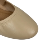 Beige Leather Size 10 SOBEYO Genuine Leather  Ballet Flats Round Toe Elastic