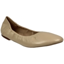 Beige Leather Size 7 SOBEYO Genuine Leather  Ballet Flats Round Toe Elastic
