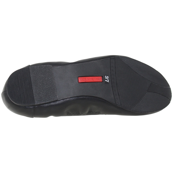 SOBEYO Genuine Leather  Ballet Flats Round Toe Elastic