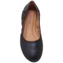 Black Leather Size 7 SOBEYO Genuine Leather  Ballet Flats Round Toe Elastic