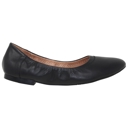 Black Leather Size 7 SOBEYO Genuine Leather  Ballet Flats Round Toe Elastic