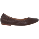 Brown Leather Size 6 SOBEYO Genuine Leather  Ballet Flats Round Toe Elastic