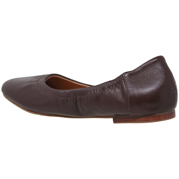 SOBEYO Genuine Leather  Ballet Flats Round Toe Elastic