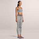 Gray XXL SOBEYO Womens' Legging Solid & Bubble Two Tone Stretchable Fabric