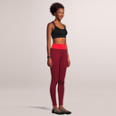 Red XXL SOBEYO Womens' Legging Solid & Bubble Two Tone Stretchable Fabric