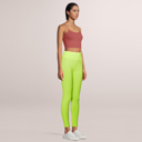 Lime Small SOBEYO Womens' Legging Bubble One Tone Stretchable Fabric