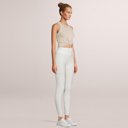 White Large SOBEYO Womens' Legging Bubble One Tone Stretchable Fabric