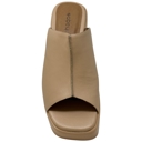  SOBEYO Genuine Leather One-Band Platform Sandals Bell-Shape Chunky Heels