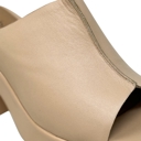 Tan Leather Size 5 SOBEYO Genuine Leather One-Band Platform Sandals Bell-Shape Chunky Heels