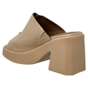 Tan Leather Size 9 SOBEYO Genuine Leather One-Band Platform Sandals Bell-Shape Chunky Heels