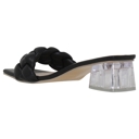 Black Size 10 SOBEYO Women's Strappy Low Clear Heels Sandals Braided